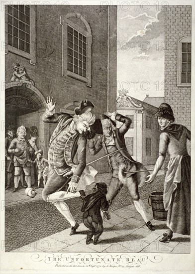 'The Unfortunate Beau', 1772. Artist: Anon