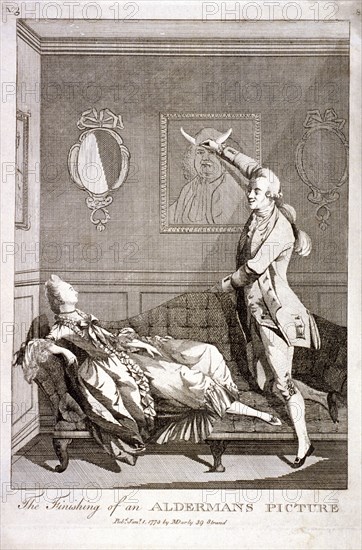 'The Finishing of an Alderman's Picture', 1773. Artist: Anon