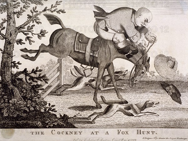 'A Cockney at a Fox Hunt', 1779. Artist: Anon