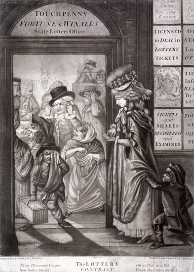 The Lottery Contrast', 1760. Artist: Anon