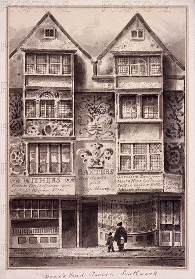 Borough High Street, Southwark, London, c1750. Artist: Anon