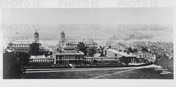 Greenwich and the Isle of Dogs from the Royal Observatory, London, 1970. Artist: Anon