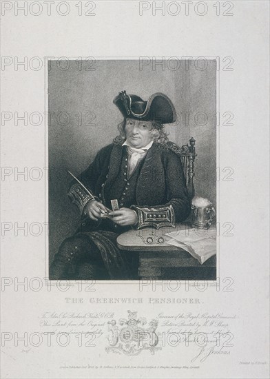 The Greenwich Pensioner' Greenwich Hospital, Greenwich, London, 1829. Artist: J Jenkins