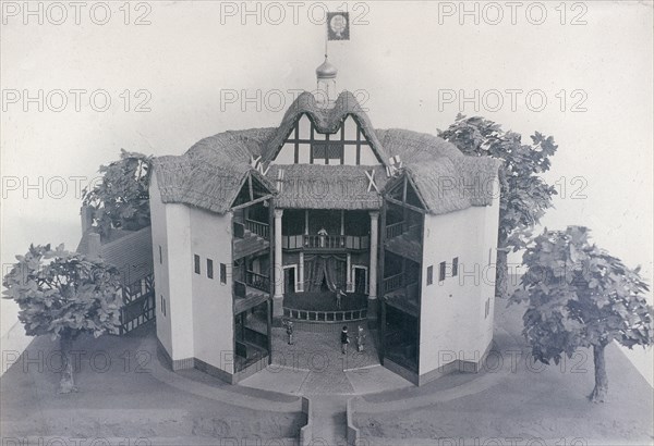 Model of the Globe Theatre, c1950. Artist: Anon