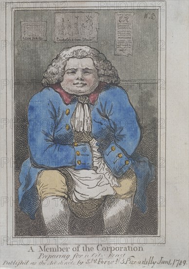 'A Member of the Corporation preparing for a City feast', 1789. Artist: Anon