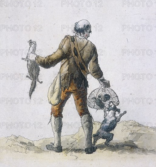 A rat catcher, Provincial Characters, 1804. Artist: William Henry Pyne