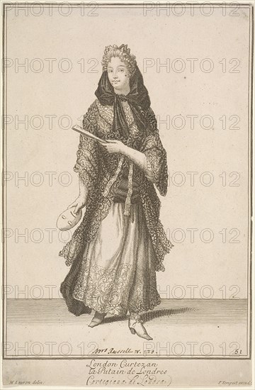 'London Curtezan', Cries of London, (c1688?). Artist: Pierce Tempest