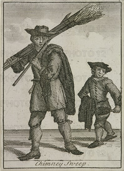 'Chimney Sweep', Cries of London, (c1688?). Artist: Anon