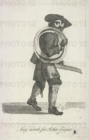 'Any work for John Cooper', Cries of London, c1688. Artist: Anon