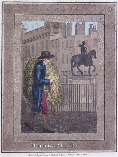 'Door Mats', Cries of London, 1804. Artist: Anon