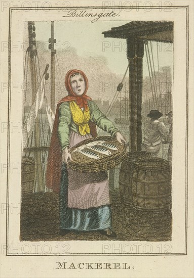 'Mackerel ', Cries of London, 1804. Artist: Anon