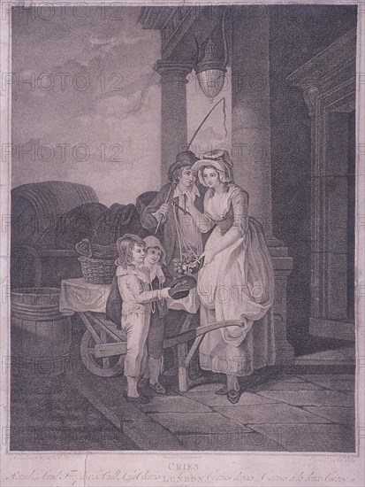 'Round & Sound Fivepence a Pound Duke Cherries', Cries of London, 1795. Artist: Antoine Cardon