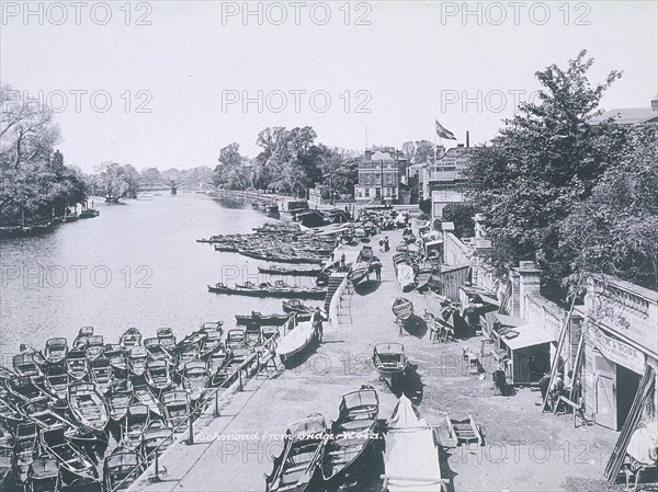 View of the River Thames and boats, c1900. Artist: Anon