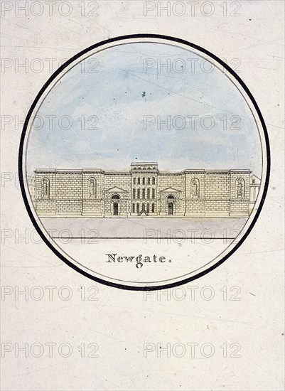 View of Newgate Prison, Old Bailey, London, 1794. Artist: Anon
