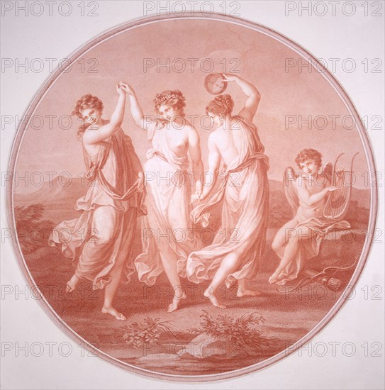The Three Graces and Cupid', c1775-c1792. Artist: Gavrila Ivanovitch Scorodomoff