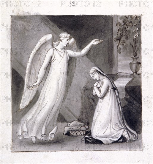 'The Annunciation', 19th century. Artist: Corbould Family