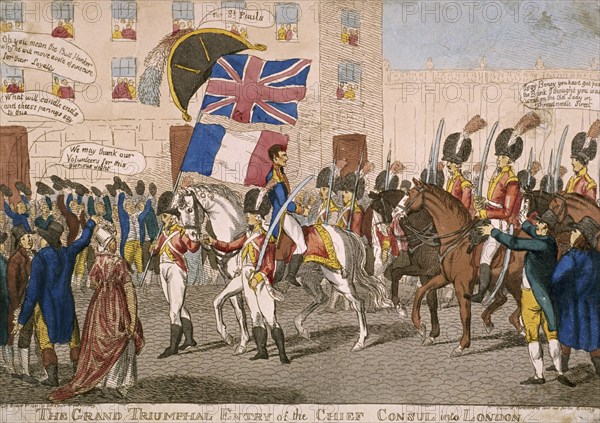 'The grand triumphal entry of the Chief Consul into London', 1803. Artist: Anon