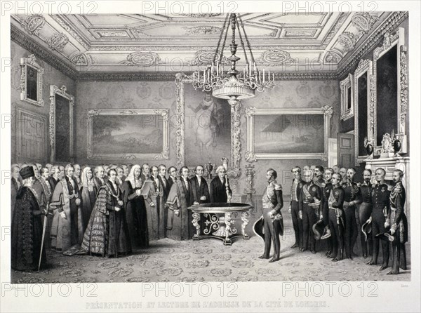 Lord Mayor, Sir William Magnay, Windsor Castle, Berkshire, 1844. Artist: Jacques Francois Gauderique Llanta