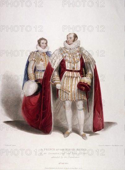 Frederick Augustus, Duke of York in the coronation dress and robes of estate, 1824. Artist: Samuel William Reynolds