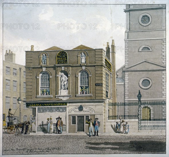 Aldgate House, Aldgate High Street, London, 1815. Artist: Robert Blemmell Schnebbelie