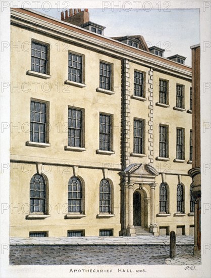 Apothecaries' Hall, City of London, 1806. Artist: Valentine Davis