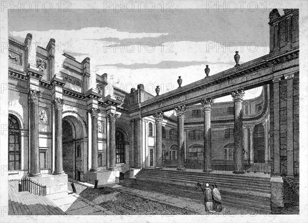 View of Lothbury Court, the Bank of England, City of London, 1809. Artist: J Burnett