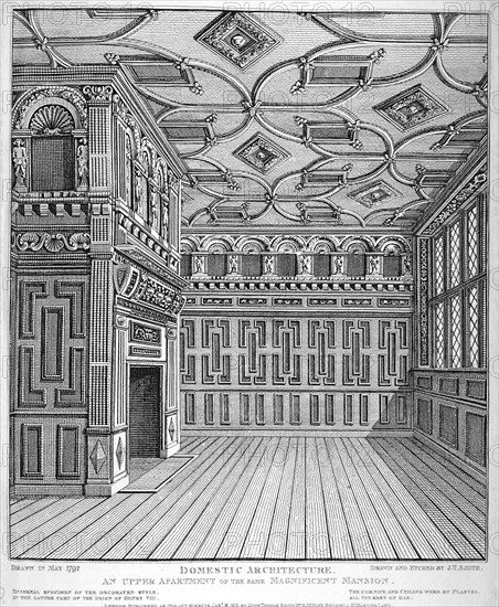 Interior view of Sir Paul Pindar's House, Bishopsgate, City of London, 1812. Artist: John Thomas Smith
