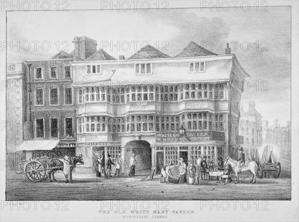 The White Hart Inn, Bishopsgate, City of London, 1825. Artist: Anon