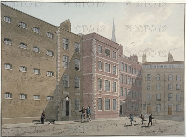 View of the quadrangle at Bridewell, City of London, 1810. Artist: George Shepherd