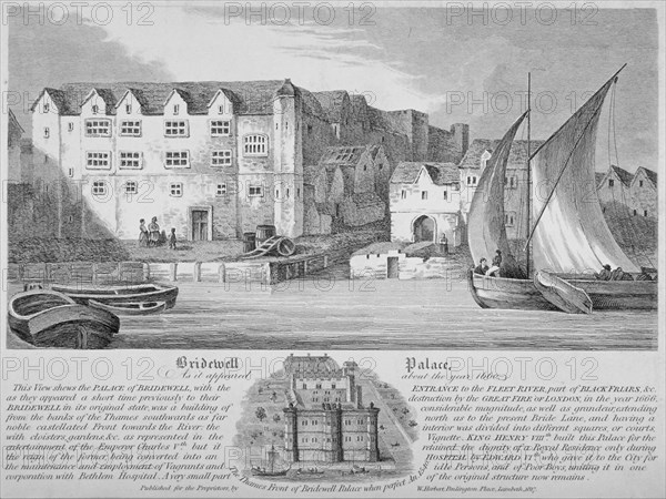 Bridewell, City of London, 1666 (1817). Artist: Anon