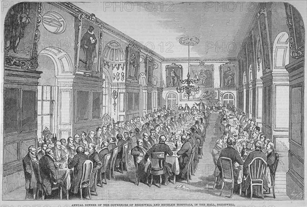 Bridewell Hall, City of London, 1850. Artist: Anon