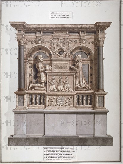 Monument to Richard Allington in Rolls Chapel, Chancery Lane, City of London, 1800. Artist: Frederick Nash