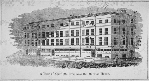 'A View of Charlotte Row, near the Mansion House', City of London, 1820. Artist: Anon