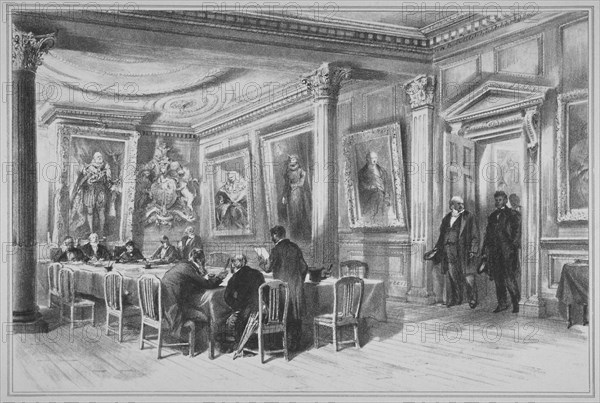 Interior view of the Scottish Corporation in Crane Court, near Fleet Street, City of London, 1860. Artist: J Maclure