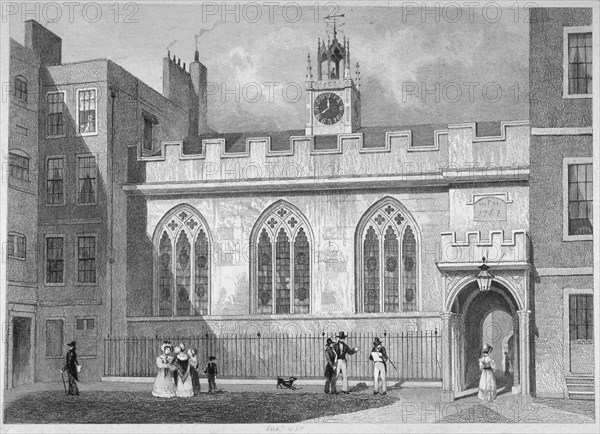 Clifford's Inn, City of London, 1840. Artist: Anon