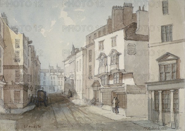 Coleman Street, City of London, 1851. Artist: Thomas Colman Dibdin