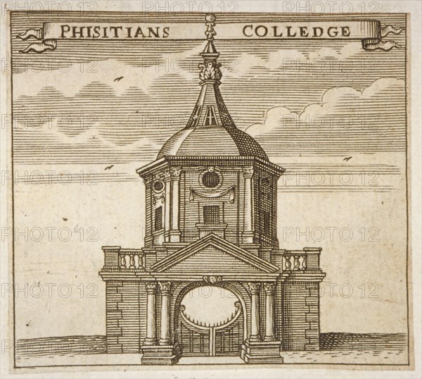 Gateway to the Royal College of Physicians, City of London, 1700. Artist: Anon