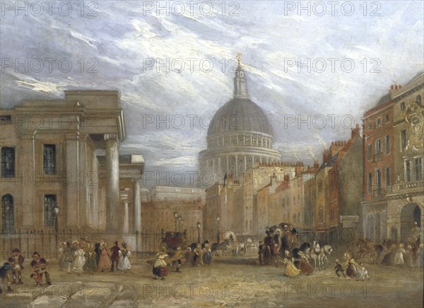 The Old General Post Office and St Martin's le Grand', 1835. Artist: George Sidney Shepherd
