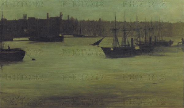 'The Pool of London', c1866-1899. Artist: Walter Greaves