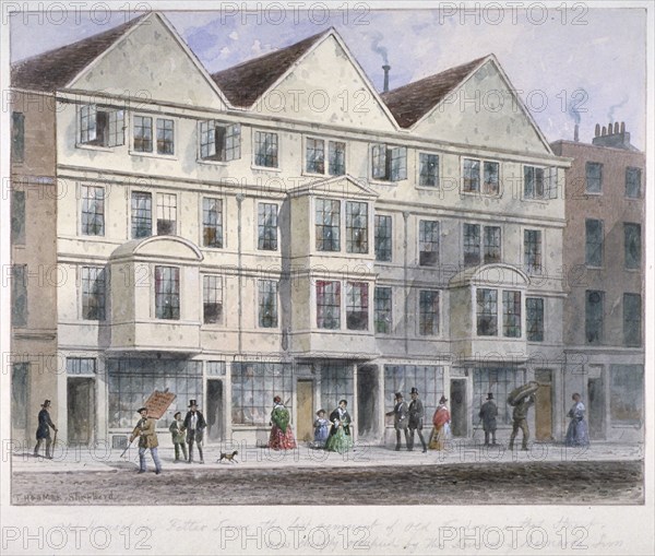 Fetter Lane, City of London, 1855. Artist: Thomas Hosmer Shepherd