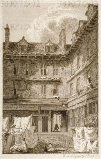 Green Arbour Court, Old Bailey, City of London, 1803. Artist: Samuel Rawle