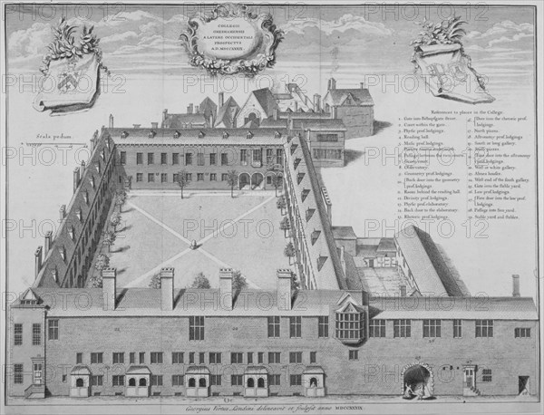 Gresham College, City of London, 1740. Creator: George Vertue.