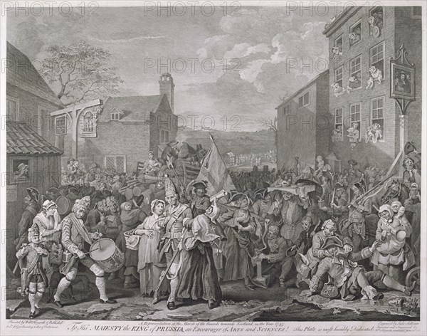 The March to Finchley', 1761. Artist: Luke Sullivan