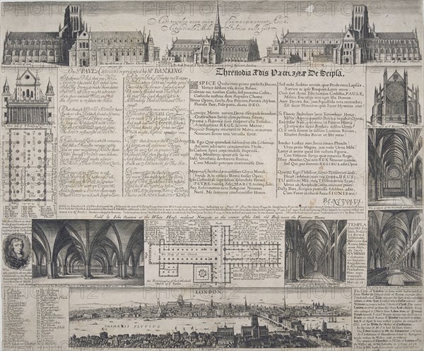 St Paul's Cathedral, City of London, 1725. Artist: David Loggan