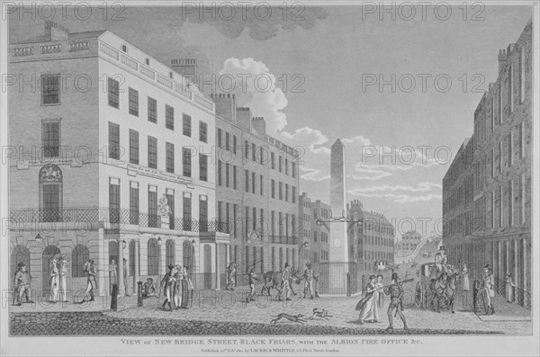 New Bridge Street, City of London, 1810. Artist: Anon