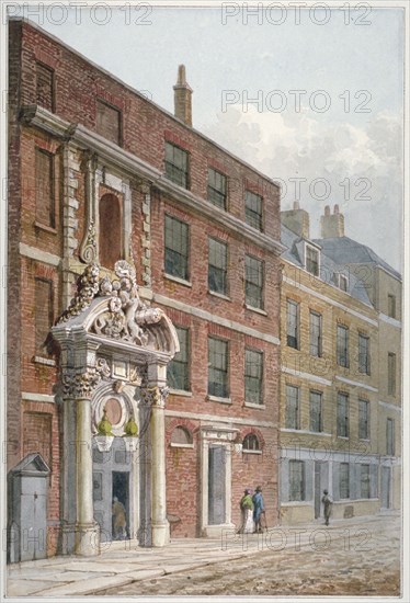 Merchant Taylors' Hall, Threadneedle Street, City of London, 1810. Artist: George Shepherd