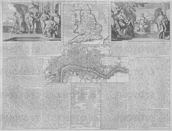 Maps of England, Wales and London, 1718. Artist: Anon