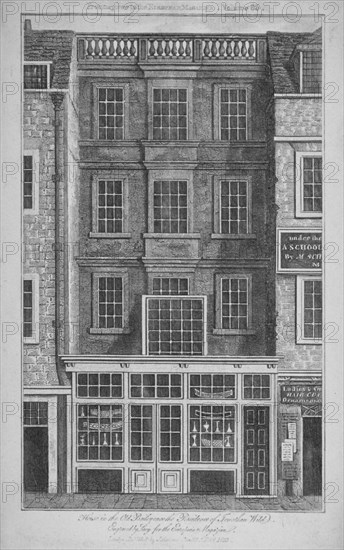 House which was once the residence of Jonathan Wild in Old Bailey, City of London, 1813. Artist: S Lacey