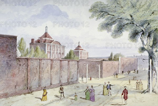 Old Bethlehem Hospital, Moorfields, City of London, 1850. Artist: Anon