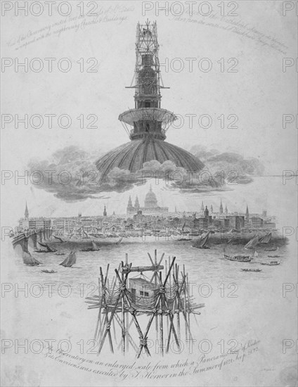 St Paul's Cathedral, City of London, 1822. Artist: Samuel Rawle